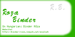 roza binder business card